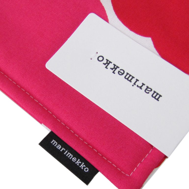マリメッコ marimekko ポットホルダー 鍋敷き Pieni Unikko ピエニ ウニッコ ホワイト×レッド 066431 001  刺しゅう可有料 北欧雑貨 北欧デザイン