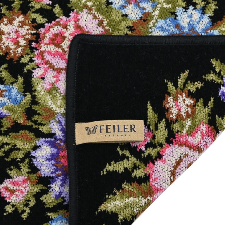 FEILER  フェイラー   チュニック　黒 フェイラー フリルネック チュニック バラ刺繍 FEILER｜Yahoo!フリマ
