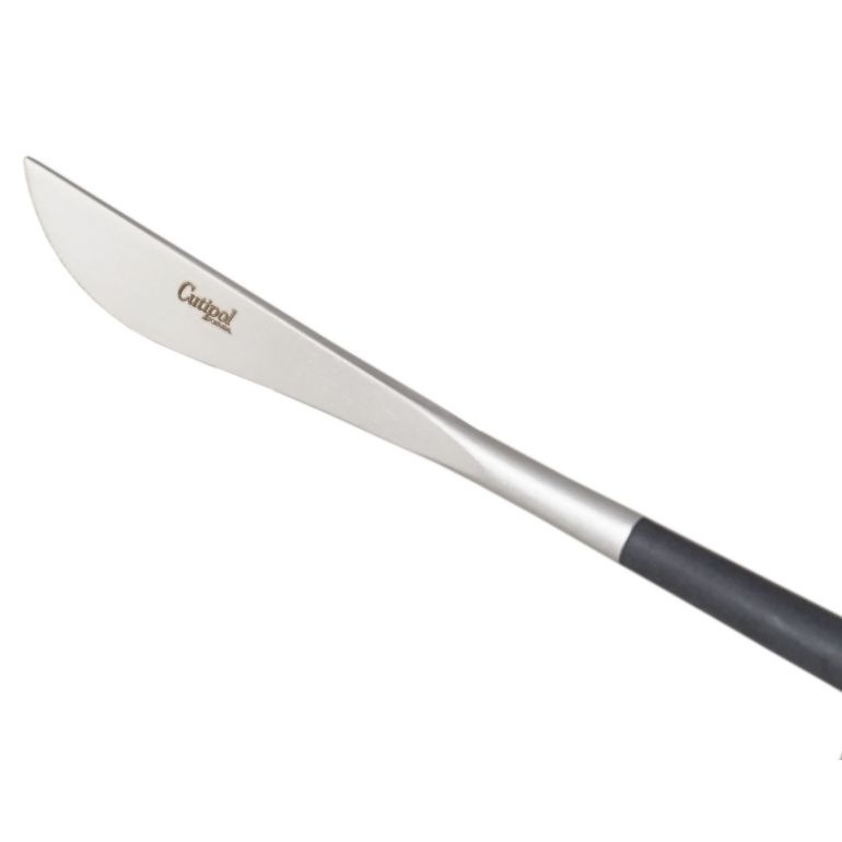 クチポール Cutipol GOA ゴア ブラック デザートナイフ 20cm GO06 ハンドメイド カトラリー 名入れ可有料 洋食器