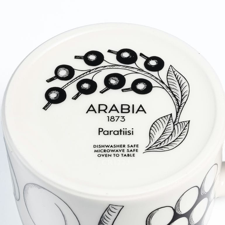 【名入れ可有料】アラビア ARABIA コーヒーカップ 280ml ティーカップ パラティッシ Paratiisi ブラック 1005403 洋食器 北欧 雑貨 キッチン フィンランド 陶器【スペシャルラッピング660円(別売り)】