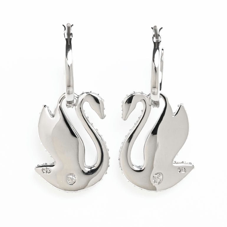 スワロフスキー SWAROVSKI ピアス Swan スワン 白鳥 ドロップ