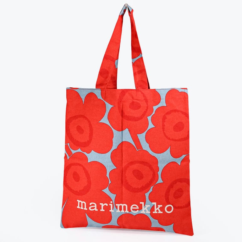 マリメッコ marimekko トートバッグ ヴァンカ Vankka ウニッコ ファブリックバッグ レディース レッド ライトブルー 95321 095321 537 北欧雑貨 北欧デザイン