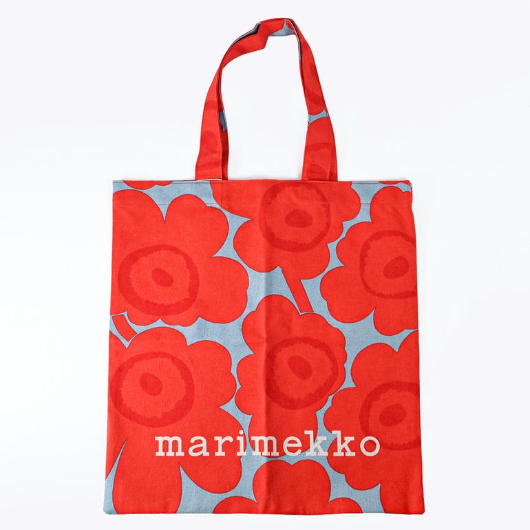 マリメッコ marimekko トートバッグ ヴァンカ Vankka ウニッコ ファブリックバッグ レディース レッド ライトブルー 95321 095321 537 北欧雑貨 北欧デザイン