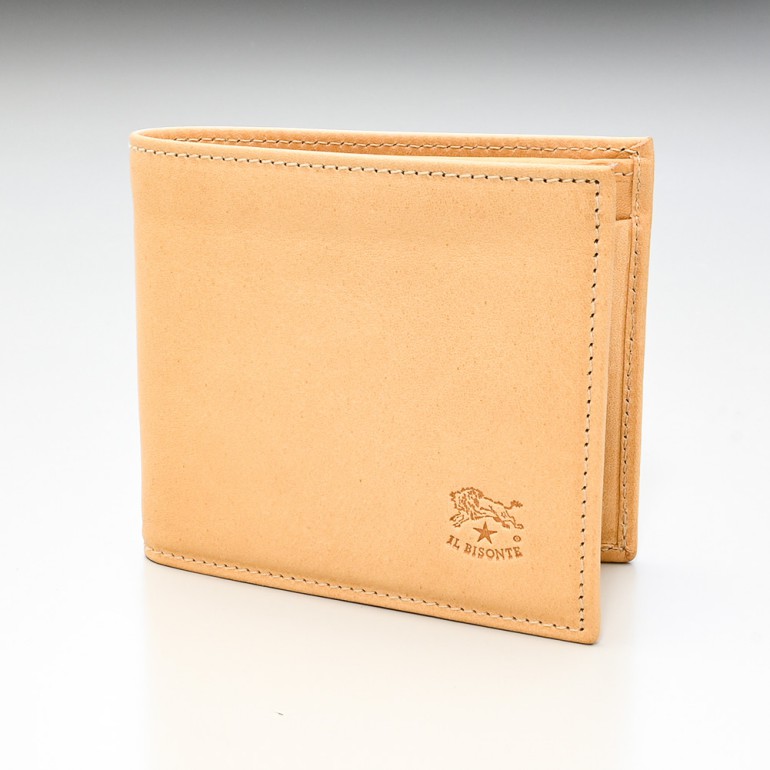 イルビゾンテ IL BISONTE 財布 二つ折り財布 メンズ バケッタレザー NATURAL ナチュラル ヌメ C0487MP 120【スペシャルラッピング660円(別売り)】