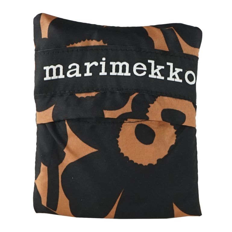 マリメッコ marimekko バッグ エコバッグ 買い物袋 スマートバッグ UNIKKO ウニッコ ブラック×ブラウン 090149 089 刺しゅう可有料 北欧雑貨 北欧デザイン