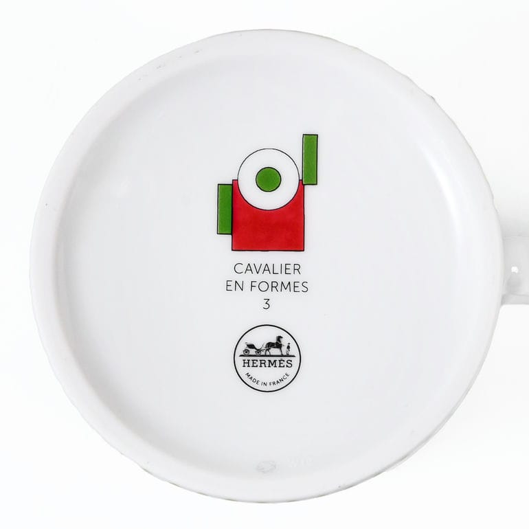 エルメス HERMES マグカップ ペア 2個セット 300ml Cavalier en Formes カヴァリエ・アン・フォルム ブルー グリーン 59431P P059431P 059431P 限定 洋食器 高級  【スペシャルラッピング660円(別売り)】