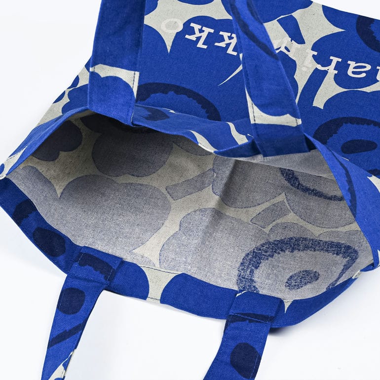 マリメッコ marimekko トートバッグ ヴァンカ Vankka ウニッコ ファブリックバッグ レディース ブルー ライトグリーン 95321 095321 655 北欧雑貨 北欧デザイン
