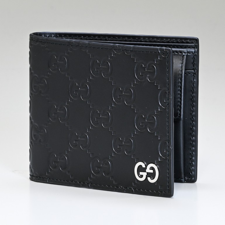 グッチ GUCCI 財布 二つ折り財布 メンズ ドリアン DORIAN GGシグネチャー ブラック 473922 CWC1N 1000 箔押し名入れ可有料 【スペシャルラッピング660円(別売り)】