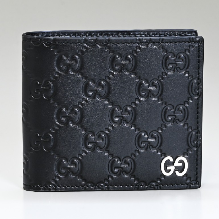 グッチ GUCCI 財布 二つ折り財布 メンズ ドリアン DORIAN GGシグネチャー ブラック 473922 CWC1N 1000 箔押し名入れ可有料 【スペシャルラッピング660円(別売り)】
