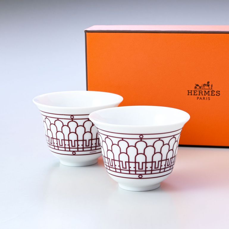 新品未使用】 エルメス アッシュデコ 丸型プレート 14cm ブラックペア