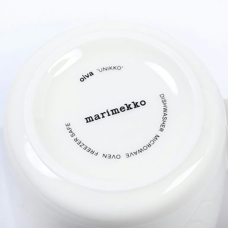 マリメッコ marimekko マグカップ コップ 250ml Oiva Unikko ウニッコ ナチュラルホワイト×ホワイト 072585 100 北欧食器 洋食器【スペシャルラッピングB対応(別売り)】