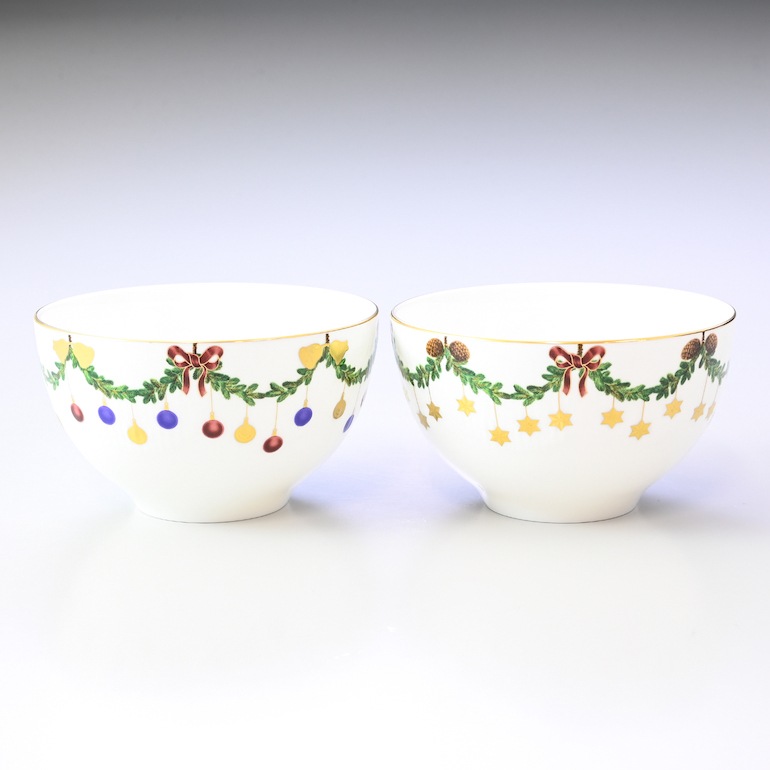 新品 ロイヤルコペンハーゲン スターフルーテッド クリスマス ボウル ペア ロイヤルコペンハーゲン スターフルーテッド クリスマス ボウル ペア
