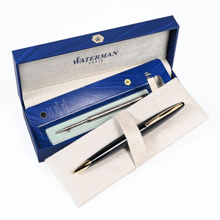 【名入れ可無料】ウォーターマン WATERMAN ボールペン カレン CARENE メンズ レディース ブラックシーGT ゴールド 替え芯付き 純正ラッピング無料 筆記具 高級 名入れギフト 【スペシャルラッピング660円(別売り)】