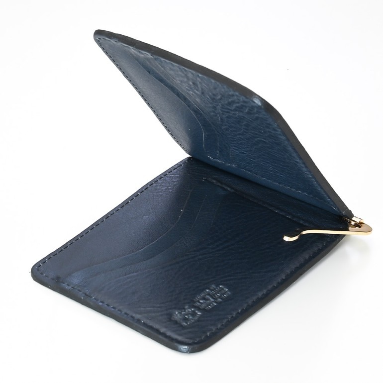 イルビゾンテ IL BISONTE 財布 マネークリップ 札ばさみ メンズ レディース バケッタレザー NAVY ダークネイビー C0963 P 137【スペシャルラッピング660円(別売り)】