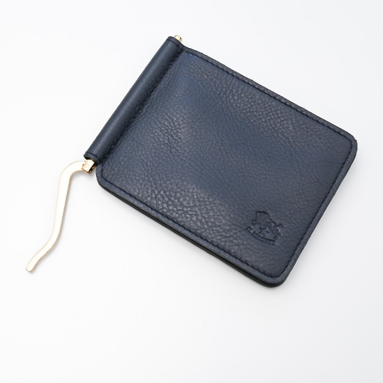 イルビゾンテ IL BISONTE 財布 マネークリップ 札ばさみ メンズ レディース バケッタレザー NAVY ダークネイビー C0963 P 137【スペシャルラッピング660円(別売り)】