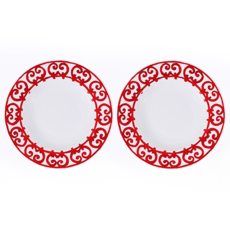 エルメス HERMES ディーププレート 22cm ペア 深皿 パスタ皿 スープ皿