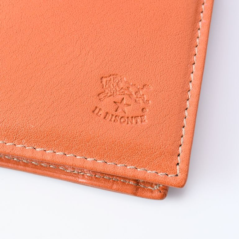 イルビゾンテ IL BISONTE 財布 二つ折り財布 メンズ レディース バケッタレザー ブラウン ヤキヌメ SBW007PV0005CA101N(C0487MP 145N) 箔押し名入れ可有料【スペシャルラッピング660円(別売り)】
