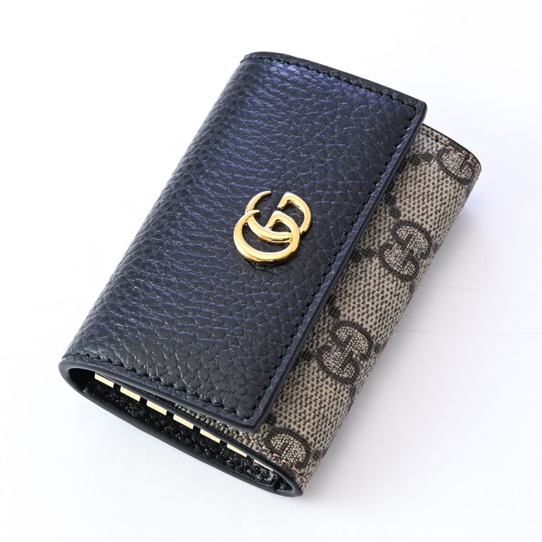 名入れ可有料】グッチ GUCCI キーケース プチ マーモント ダラーカーフ