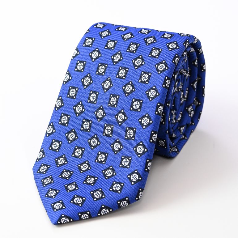 ダンヒル dunhill ネクタイ メンズ ブライトブルー 大剣幅8cm シルク