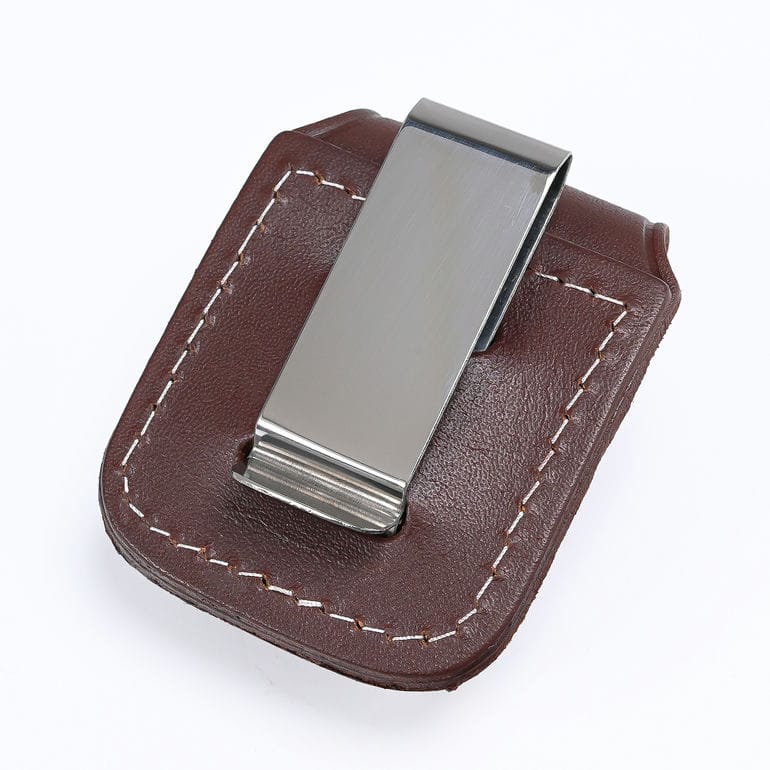 【箔押し名入れ可有料】ZIPPO ジッポー 純正ギフトケース 革ポーチ 純正アクセサリー ブラウン LPGS クリップ留めタイプ ネーム入れ 名前入れ シンプル 喫煙具 煙草 たばこ 名入れギフト おしゃれ【スペシャルラッピング660円(別売り)】