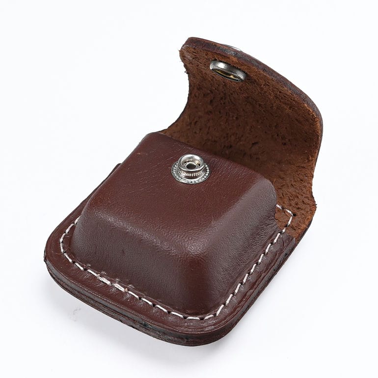 【箔押し名入れ可有料】ZIPPO ジッポー 純正ギフトケース 革ポーチ 純正アクセサリー ブラウン LPGS クリップ留めタイプ ネーム入れ 名前入れ シンプル 喫煙具 煙草 たばこ 名入れギフト おしゃれ【スペシャルラッピング660円(別売り)】