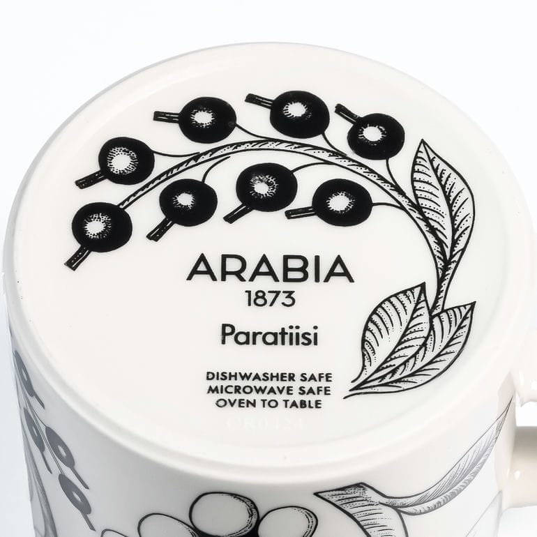 【名入れ可有料】アラビア ARABIA マグカップ 240ml パラティッシ Paratiisi ブラック 1021003 洋食器 北欧 雑貨 キッチン フィンランド 陶器【スペシャルラッピング660円(別売り)】