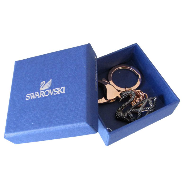 スワロフスキー キーリング キーホルダー バッグチャーム SWAN FACETS