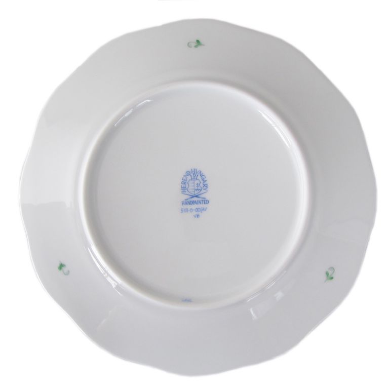 ヘレンド アポニーグリーン 19cmデザートプレート4枚(箱付き) 【公式通販】