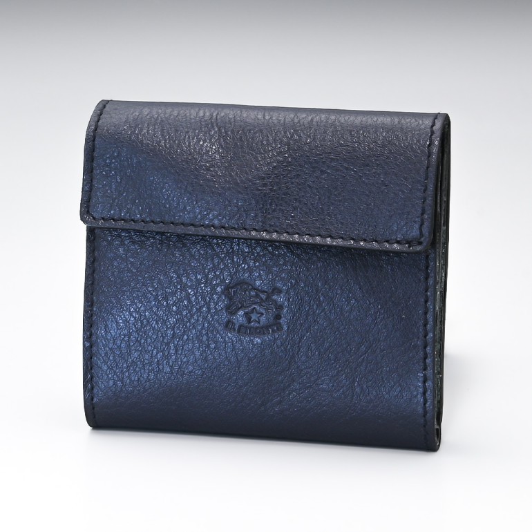 イルビゾンテ IL BISONTE 財布 三つ折り財布 ミニウォレット メンズ レディース バケッタレザー NAVY ダークネイビー C0455 P 137【スペシャルラッピング660円(別売り)】