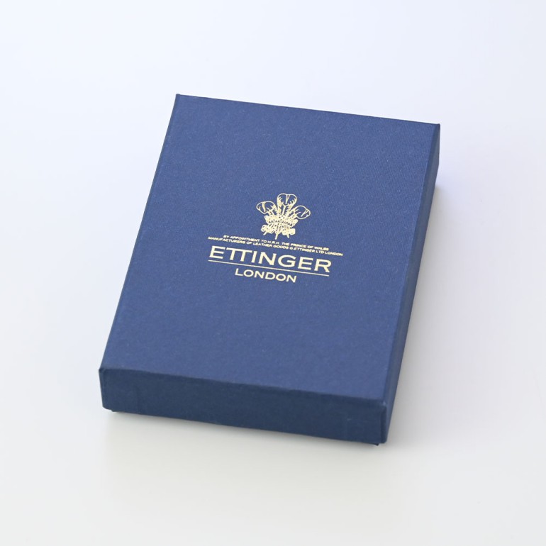 エッティンガー ETTINGER カードケース パスケース ロイヤルコレクション メンズ バイカラー ST169AJR BLACK ブラック×パープル  箔押し名入れ可有料 【スペシャルラッピング660円(別売り)】