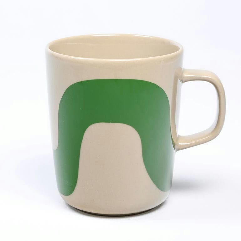 【名入れ可有料】マリメッコ marimekko マグカップ コップ 250ml ペア 2個セット Oiva Seireeni テラ×グリーン×レッド 072580 863 北欧食器 洋食器【スペシャルラッピング660円(別売り)】