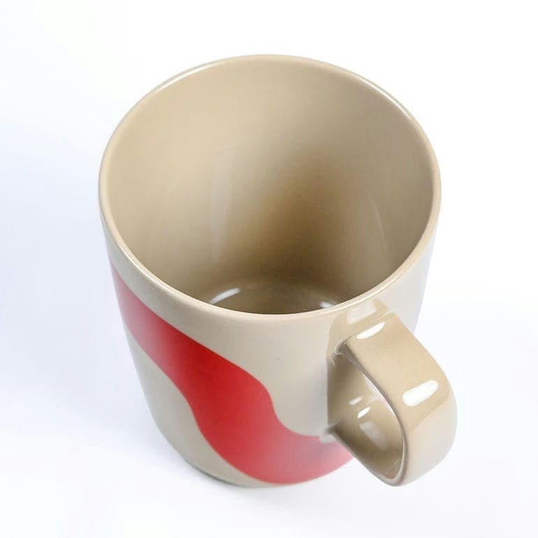 【名入れ可有料】マリメッコ marimekko マグカップ コップ 250ml ペア 2個セット Oiva Seireeni テラ×グリーン×レッド 072580 863 北欧食器 洋食器【スペシャルラッピング660円(別売り)】