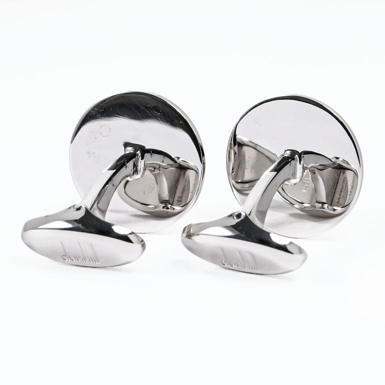 【名入れ可有料】ダンヒル dunhill カフス カフリンクス カフスボタン ADコイン ホブネイル メンズ シルバー DU25RUS8202040 英国<br>【スペシャルラッピング660円(別売り)】