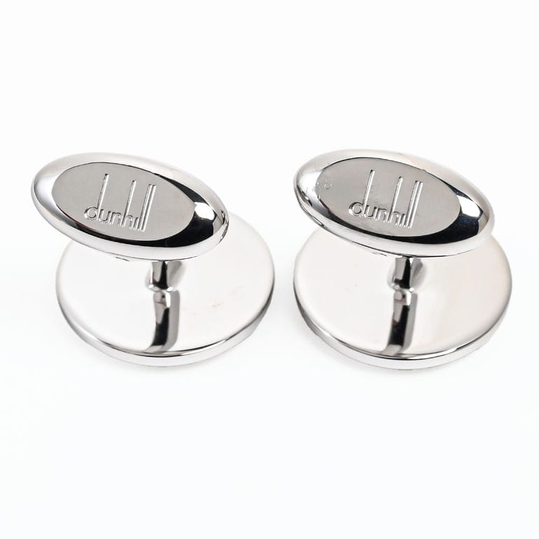 【名入れ可有料】ダンヒル dunhill カフス カフリンクス カフスボタン ADコイン ホブネイル メンズ シルバー DU25RUS8202040 英国<br>【スペシャルラッピング660円(別売り)】