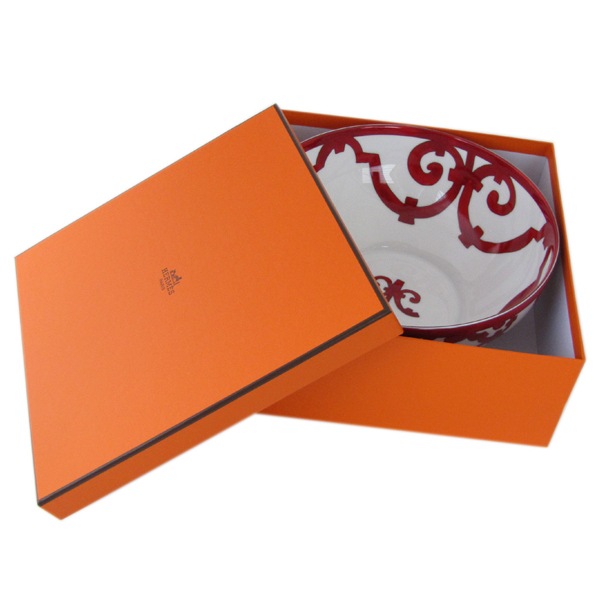 エルメス HERMES ガダルキヴィール レッド 11028P 25cm サラダボウル