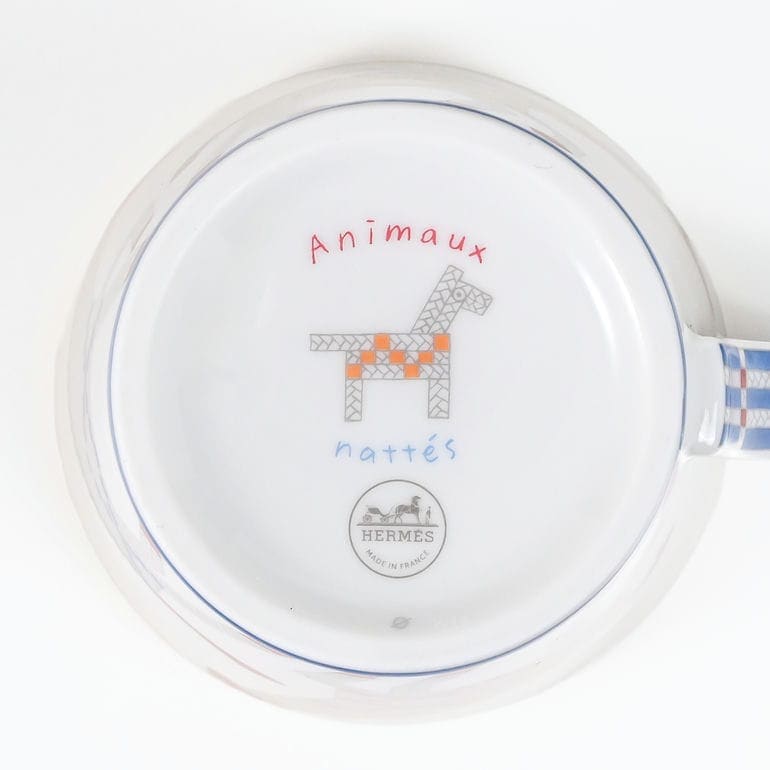エルメス HERMES マグカップ ペア 2個セット NO1 NO2 300ml アニモー ナッテ Animaux nattes 58231P 058231P 洋食器 高級<br>【スペシャルラッピング660円(別売り)】