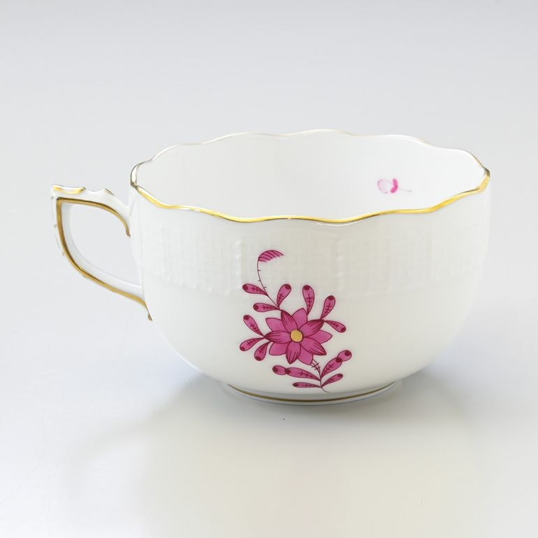 ヘレンド アポニー グリーン ピンク ペア プレート ソーサー Herend