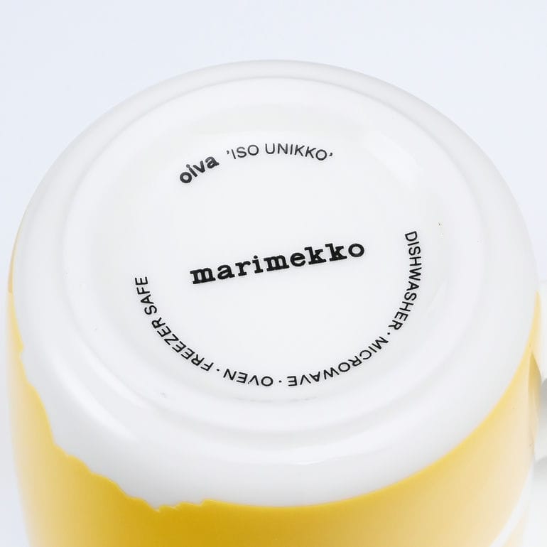 マリメッコ marimekko コーヒーカップ マグカップ 200ml Unikko ウニッコ ホワイト×イエロー 73179 073179 120 【スペシャルラッピングB対応(別売り)】 洋食器 テーブルウェア 北欧食器 北欧デザイン 名入れ可（工賃別売り）