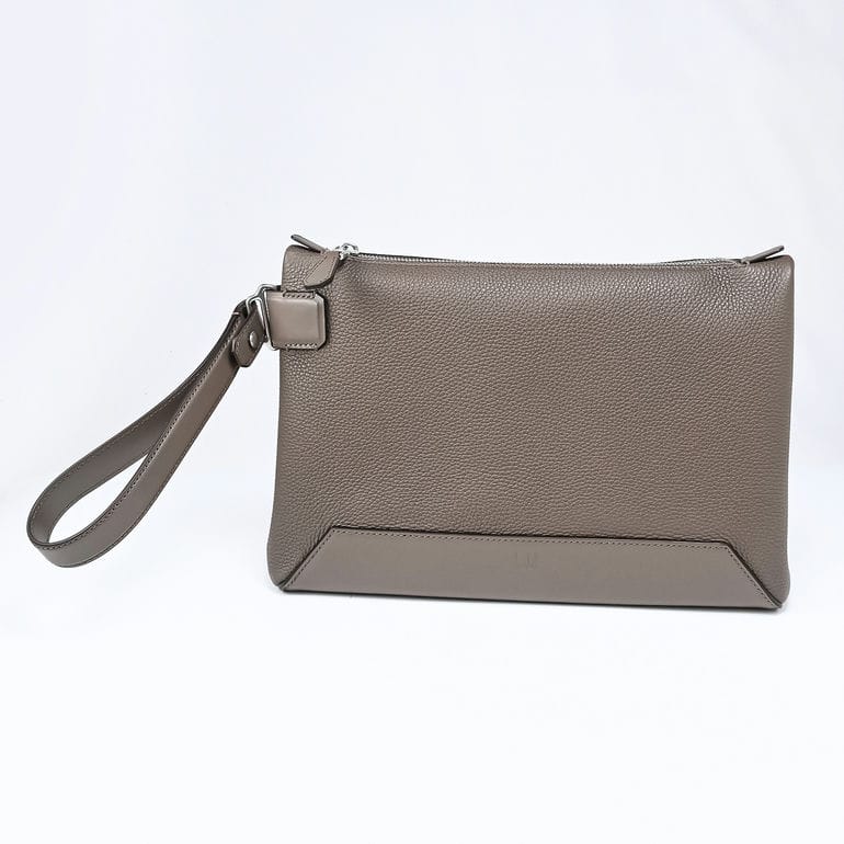 ダンヒル dunhill クラッチバッグ ジップポーチ セカンドバッグ 1893 ハーネス メンズ トープ(グレーブラウン) 24F3136XA260 英国