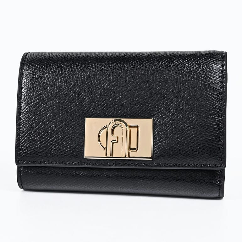 FURLA ブラック 三つ折り財布 フルラ FURLA 財布 （ブラック） -waja bazar - 海外