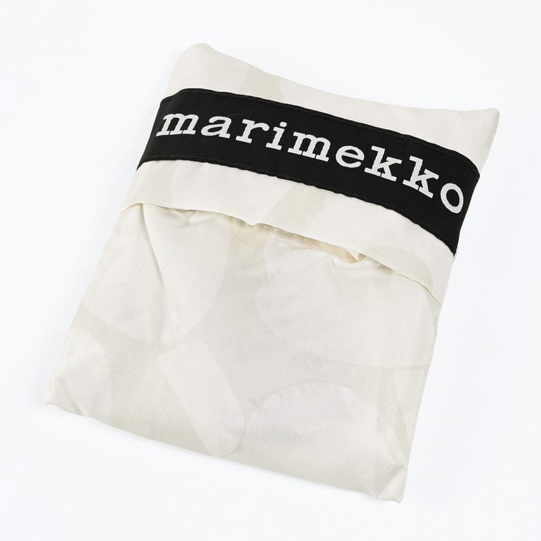 マリメッコ marimekko エコバッグ 買い物袋 スマートバッグ ウニッコ オフホワイト ライトグレー 95267 095267 110 北欧雑貨 北欧デザイン ネコポス限定 送料無料<br>【スペシャルラッピング660円(別売り)】