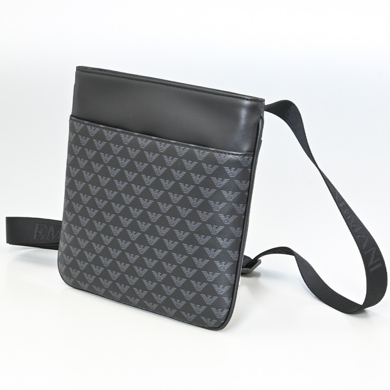 エンポリオ アルマーニ EMPORIO ARMANI バッグ クロスショルダー メンズ メッセンジャーバッグ モノグラム ブラック Y4M177 YTO2J 84284