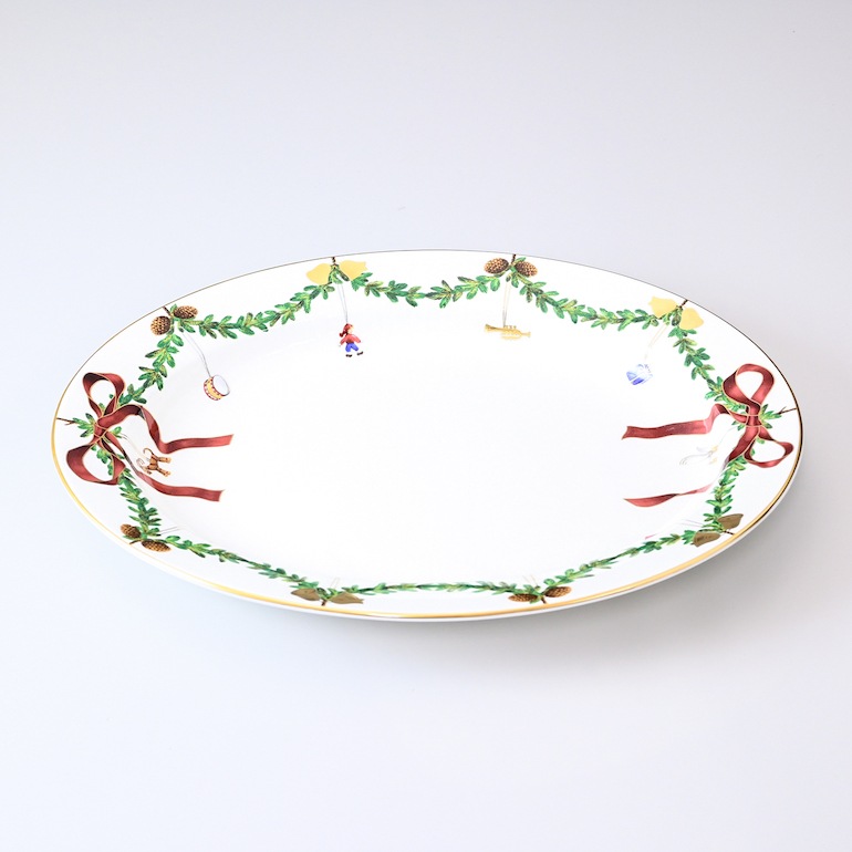 2個セット ロイヤルコペンハーゲン スターフルーテッド プレート クリスマス オーバルディッシュ 37cm 2503375 日本未発売 1017443 北欧食器 洋食器 【スペシャルラッピング1100円(別売り)】