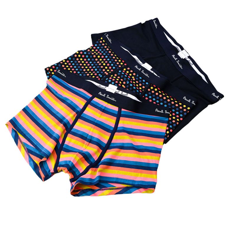 ポールスミス Paul Smith アンダーウェア ボクサーパンツ 下着 メンズ 3パック ブラック マルチドット マルチストライプ 914c J3pk25 01 Paul Smith エイレベル公式通販 ブランド品をお求めやすく提供