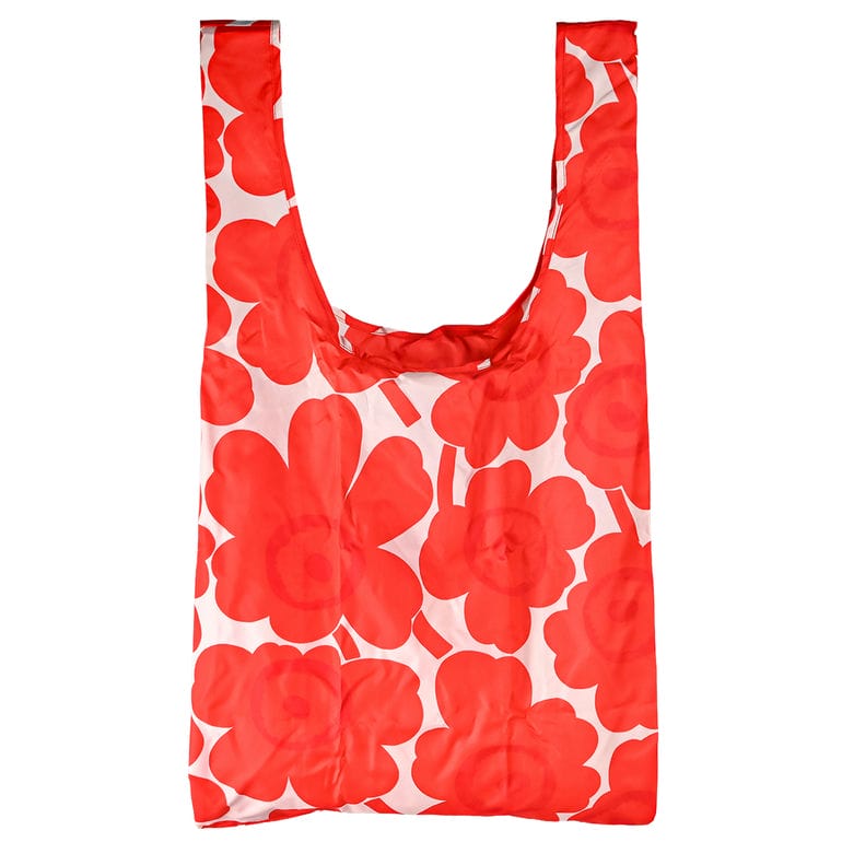 マリメッコ marimekko エコバッグ 買い物袋 スマートバッグ ウニッコ レッド ライトピンク 95267 095267 333 北欧雑貨 北欧デザイン ネコポス限定 送料無料<br>【スペシャルラッピング660円(別売り)】