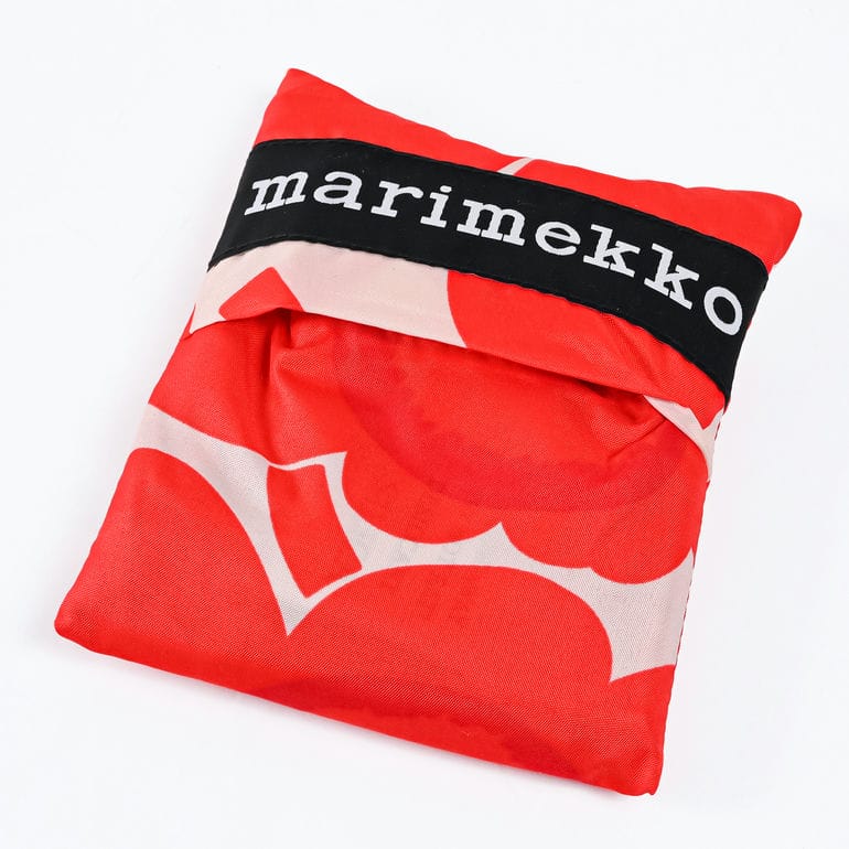 マリメッコ marimekko エコバッグ 買い物袋 スマートバッグ ウニッコ レッド ライトピンク 95267 095267 333 北欧雑貨 北欧デザイン ネコポス限定 送料無料<br>【スペシャルラッピング660円(別売り)】