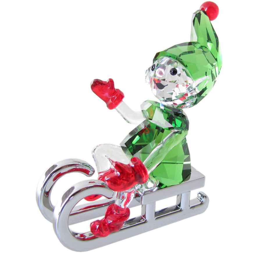 スワロフスキー SWAROVSKI クリスタルフィギュア サンタの妖精とそり クリスマス 5533947 インテリア オブジェ 置物【スペシャルラッピング660円(別売り)】