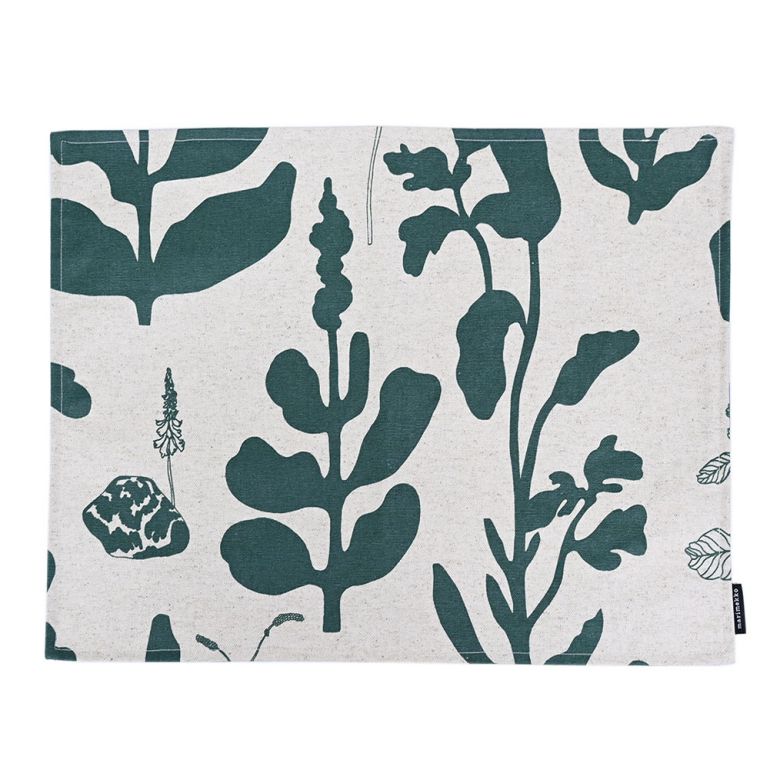 マリメッコ marimekko プレイスマット ランチョンマット Pienet Elokuun Varjot エロクーン ヴァルヨット グリーン×リネン 071479 368 北欧雑貨 北欧デザイン