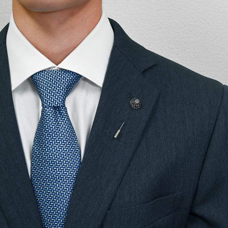 モンアート MONART ラペルピン メンズ スティック型 シルバー SL/K103 Made in Italy 名入れ可有料 正規代理店