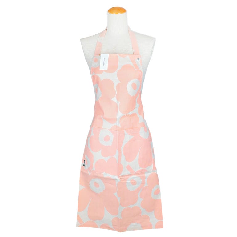 マリメッコ marimekko エプロン Pieni Unikko ピエニ ウニッコ コットン×ピーチ 072563 122 北欧雑貨 北欧デザイン 【スペシャルラッピング660円(別売り)】